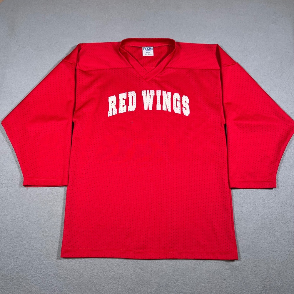 Vintage Detroit Red Wings Hockey Jersey Small Red #8‎ Made in USA 80s VKM Venus